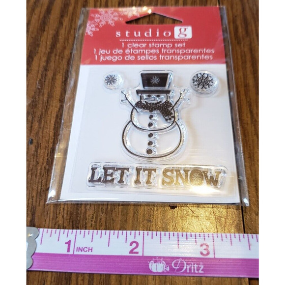 Lot of 6 Small Holiday Themed Clear Cling Stamps - Picture 11 of 13